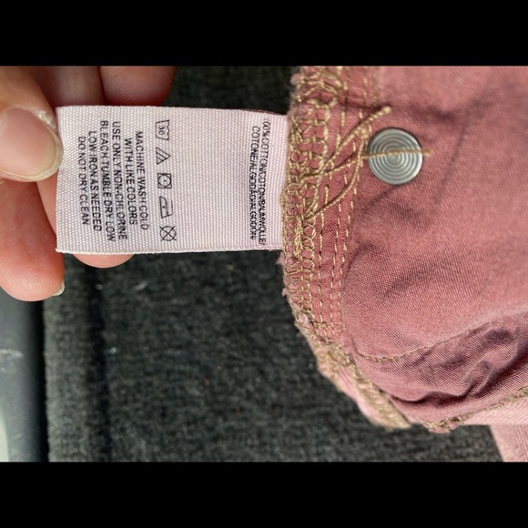 FREE PEOPLE RUNAWAY SLOUCH Mauve Denim Shorts 27 - Picture 10 of 10